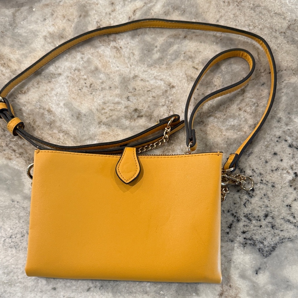 NWOT A New Day Elegant Yellow Crossbody Wristlet Bag